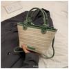 Bolso Tejido de Paja Popular de Moda para Mujer 2026 Nuevo Modelo Celebridad de Internet Elegante Bolso Cubo Tejido Bolso Cruzado Pequeño de Playa