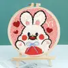 Bordado Ruso con Aguja Perforadora Kit DIY Pintura con Hilo Bordado de Pareja Punch Needle Divertido Bordado con Aguja Perforadora