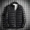Abrigo de algodón y seda ligero para hombre 2024 otoño e invierno nuevo productos genuinos talla grande ultraligero cuello alto con capucha chaqueta corta acolchada de algodón exterior