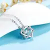 Joyería de Plata Yongyi Colgante de Plata de Ley S925 para Mujer, Accesorios de Collar de Joyería de Plata Hexagrama Dinámico, Artículo de Moda Popular