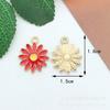 Accesorios de bricolaje Serie Roja Material de aleación Flor clásica Ins Pendientes Pulsera Llavero Colgante