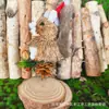 Estilo Pastoral Boda Navidad Guardería Decoración Adornos Animal de Paja Ardilla de Paja Hecha a Mano Conejo Accesorios para Disparar