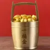 Artesanato em Metal um Balde de Lingotes Pequenos de Jiangshan Latão Chinês um Balde de Ouro Presentes Areia Decorativa Ornamentos de Lingote de Ouro