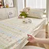 Lençol de baixo de algodão para estudante, peça única, capa de cama, dormitório, protetor de colchão estampado, cobertura total, novo modelo 2026, cama