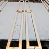 Manija de puerta simple de cuero suave personalizada, pasamanos de entrada, manija de puerta de acero inoxidable y cuero