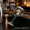 Copo de Haste Alta Dragão de Osso Preto e Prata Aço Inoxidável Copo de Licor Taça de Vinho Copo de Água Copo de Bebida Copo com Ornamento de Resina