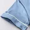 Conjunto de Pijama Curto Europeu e Americano Transfronteiriço com Shorts, Respirável e Fresco, Conjunto de Homewear Duplo Curto Estilo Europeu e Americano Feminino