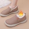 Sapatos de pano antigos de Pequim Sapatos femininos de inverno de lã de algodão antiderrapante sola grossa Slip-on Botas de algodão da mãe forradas de lã Sapatos quentes engrossados