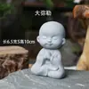 Figurina de Monge Budista Pequeno com Paisagem Simulada, Decoração de Flores de Jardim Bonsai, Figurina de Monge Novato Pequeno, Decoração Zen para Entrada de Casa
