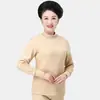 Roupa Térmica de Outono e Inverno para Mulheres de Meia-Idade e Idosas, Algodão Acolchoado de Três Camadas, Roupa Térmica Quente para Mães, Roupa Térmica Masculina e Feminina para Todas as Idades, Camada Base de Outono e Inverno
