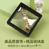 Película PE Caja Transparente para Joyería Exhibidor de Aretes Anillos Collares Caja de Almacenamiento Cuadrada Colgante Negro Blanco Venta al por Mayor