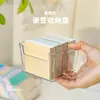 Caja de almacenamiento para dormitorio para joyas y pasadores de pelo, caja de almacenamiento rectangular transparente estilo ins para escritorio, organizador de artículos varios