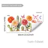 Adesivos de Janela Borboleta Floral Fresca para Janelas, Vitrines, Azulejos, Portas de Vidro, Decoração de Casa, PVC Adesivo Estático Visualizável dos Dois Lados