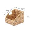 Cesto de armazenamento tecido à mão em capim cabaça estilo japonês, caixa de armazenamento para diversos, prateleira de armazenamento de mesa para armário, cesto de cozinha