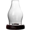 Portavelas Zen Estilo Dinastías Tang y Song, Pantalla de Vidrio a Prueba de Viento, Lámpara Pequeña de Cera Retro China, Decoración para Sala de Té