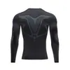 Mallas deportivas para hombre de verano secado rápido camiseta alta elasticidad compresión ropa de entrenamiento transpirable manga larga para correr fitness