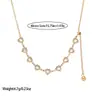Moda Transfronteriza Colgante de Flor de Cinco Pétalos de Concha Blanca Circonita Cadena Larga con Borla Collar de Acero Inoxidable Joyería Chapada en Oro Pulido Finamente
