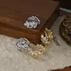 Pendientes de Zirconia Microincrustada de Nuevo Estilo Primavera y Verano para Mujer, Pendientes Geométricos de Espiga de Trigo con Diseño de Nicho, Clip para Oreja Exquisito y Versátil