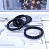 Pulseira grande, média e pequena, bobina de telefone preta, elástico de cabelo, elástico, corda para cabelo, loja de um real, dois reais, acessórios de cabelo, acessórios de cabeça