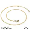 Moda Estilo Minimalista Multitamaño Cadena de Cuchillas Collar Temperamento Moderno Ins Pulsera Plana de Acero Inoxidable para Mujer