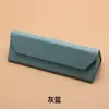 Novo Estojo Triangular Dobrável Extensível para Óculos com Padrão de Lichia em Quatro Cores Estojo para Lentes Ópticas Estojo Dobrável com Impressão de Logotipo Disponível