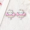 Acrílico Transfronterizo Dibujos Animados Lindo Donut Gato DIY Llavero Colgante Accesorios para el Cabello Accesorios para Aretes