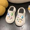 Zapatos de tacón alto famosos en Internet, ropa de exterior para mujer, primavera 2023, nueva moda, sandalias de playa de suela gruesa de dos piezas