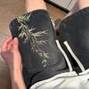 Novo estilo chinês estilo nacional bambu bordado denim shorts masculino verão fino casais high street lavado calças casuais