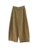 Pantalones Caqui Estilo Coreano Estilo Perezoso Pantalones de Pierna Ancha Fluidos para Mujer Pantalones Casuales para Bajitas Forma de Pera Pantalones de Pierna Recta Primavera