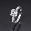 Anillo de Diamante Moissanita para Mujer Anillo Ajustable de Alta Gama Atmosférico Anillos de Pareja Clásico de Un Quilate Joyería de Mano al por Mayor Moissanita