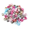 Paquete de Materiales para Pulsera Hecha a Mano DIY, Cuentas Cuadradas de Acrílico con Letras Inglesas 5X5mm, Colgante para Bisutería