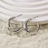 Pendientes de Botón Geométricos Personalizados Ins Transfronterizos Europeos y Americanos Hebilla de Oreja Martillada de la Corte Francesa Pendientes Irregulares Retorcidos