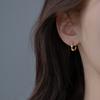 Pendientes de Anillo Mobius de Plata de Ley 925 para Mujer 2025 Nuevos Pendientes Asimétricos de Nicho de Moda