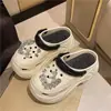 Moda Popular en Internet Zapatos de Tacón Alto EVA con Agujeros para Mujer Atuendo de Verano 10cm Nuevos Sandalias de Plataforma de Fondo Grueso Combinan con Todo