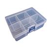 Caja de almacenamiento de plástico transparente grande de 6 compartimentos totalmente desmontable, herramientas de ferretería, accesorios, papel de arroz glutinoso, equipo de pesca, caja engrosada