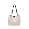 Bolsa tote casual de grande capacidade com blocos de cor, nova coleção primavera/outono 2026, adequada para o dia a dia, com um design estiloso e texturizado
