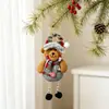 Cross-border novas decorações de Natal de Natal pendurado contas de linho árvore de Natal boneca de neve idosa pingente atacado