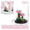 Venta al por mayor Transfronterizo Popular Flor de Rosa Bloque de Construcción Maceta de Montaje Serie Decoraciones para Sala de Estar Juguetes de Partículas Pequeñas Regalos para el Festival Qixi