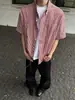 Camisa Casual Retro Americana de Manga Corta a Cuadros para Hombres y Mujeres, Nueva Llegada de Verano Marca de Moda Top de Camisa a Cuadros Holgado Versátil