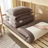 Conjunto de Três Peças para Cama de Dormitório de Estudante Universitário, Algodão Puro, Lençóis para Beliche de Dormitório, Capa de Edredom, Conjunto de Roupa de Cama Seis