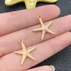 Transfronterizo Nuevo Oro de 16 Quilates Vida Marina Estrella de Mar Caracola Colgante de Aleación Pulsera Pendiente DIY Joyería Colgante