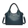 Bolso Transfronterizo Nuevo para Mujer, Color Sólido de Gama Alta, Bolso de Hombro Simple de Cuero Suave, Temperamento Moderno, Bolso Tote Cruzado para Mujer