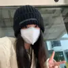 Chapéu de outono e inverno para mulheres com circunferência de cabeça grande, faz o rosto parecer menor, estilo coreano, moda versátil, chapéu de lã, folgado, quente, chapéu de tricô