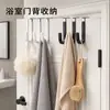 Ganchos Dobles Transfronterizos sin Taladro para Puertas, Ganchos de Goma Recubierta para Puertas de Vidrio de Baño, Ganchos para Puertas para Guardar Ropa y Sombreros