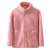Chaqueta Infantil Gruesa con Forro Polar para Niños y Niñas con Cuello Vertical, Cortavientos de Piel de Cordero Gruesa para Uniforme Escolar