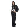 Conjunto de Otoño e Invierno Nuevo Estilo Americano Chaqueta Desestructurada de Hombro Recto Ceñida a la Cintura y Jeans de Color Denim Original para Mujer Chaqueta de Mezclilla y Pantalones Largos