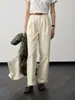 Item de LiquidaçãoEsgotado e Removido do Estoque Algodão Cintura Alta Versátil Calça Casual para Mulheres 2026 Primavera Novo Estilo Calça 90312