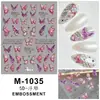 Pegatinas de Uñas con Relieve Mariposa Estilo Nacional Dibujos Animados Navidad Florales Pegatinas para Uñas de Niños Diario Funda de Teléfono Móvil Maquillaje DIY