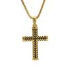 Joyería Europea y Americana Personalizada Retro Colgante de Cruz Trendy Collar de Acero Inoxidable Fundido para Hombre Estilo Punk Colgante
