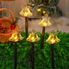 Luzes de inserção no chão de energia solar estrelas árvore de Natal atmosfera externa gramado luzes de jardim uma para cinco luzes de inserção no chão decorativas criativas